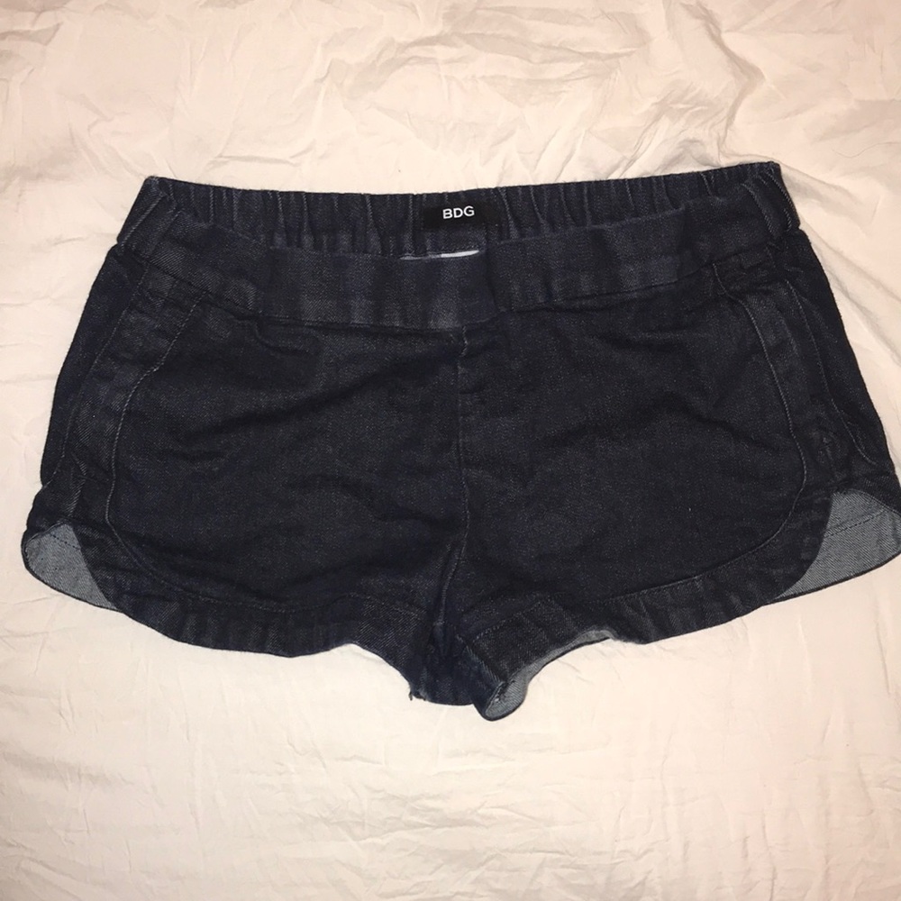Denim stretch shorts